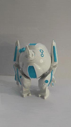 Articulated Golem robot, Model B-800, Printed to assemble