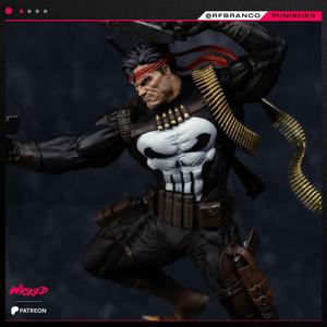 WICKED MARVEL PUNISHER SCULPTURE: TESTED AND READY FOR 3D PRINTING