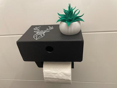 Modern Toilet Paper Holder with Deer Decor