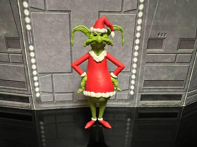 STAR WARS ADVENT CALENDAR 2022 DAY #2, VINTAGE SALACIOUS GRINCH FIGURE, ORNAMENT. 3.75", 1/18 KENNER, HASBRO