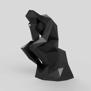 Lowest poly The Thinker: Parametric Edition