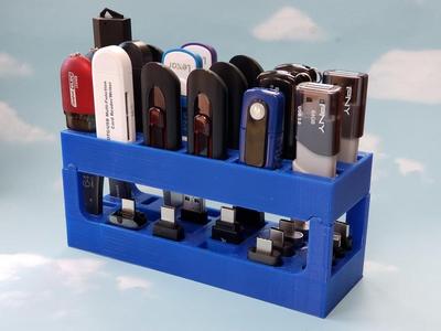 Double-Decker USB Flash Drive & Adapter Rack