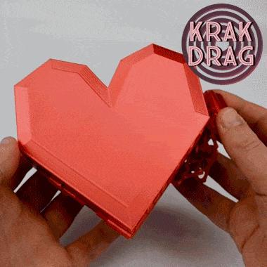 HEART BOX WITH WORKING ZIPPER