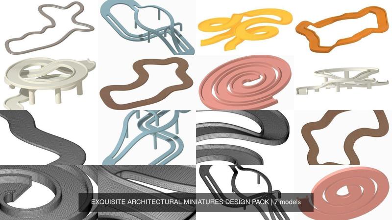 EXQUISITE ARCHITECTURAL MINIATURES DESIGN PACK 3D Model Collection