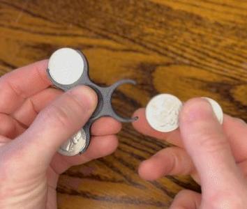 Quarter Holder Fidget Toy - Print in Place- Sprint Loaded