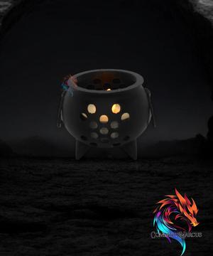 Mini Cauldron Tealight Holder / Print in place / 3mf included