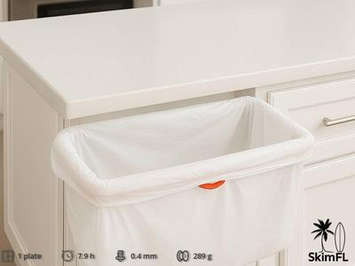 Trash Bag Holder 13 Gal Single Use Plastic Garbage