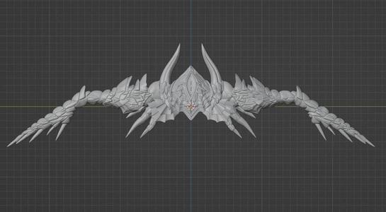 Big Draconic Bow from Lineage2 Game DB L2 3D Print Model 3D