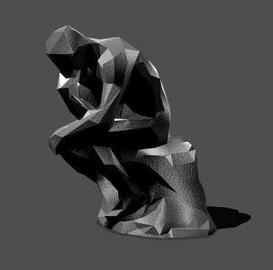 Low Poly The Thinker