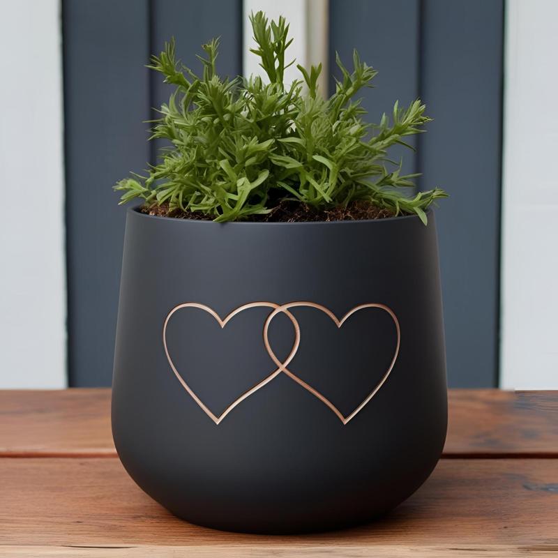 Modern Design Planter “DualHearts”