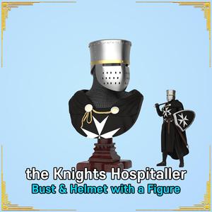 the Knights Hospitaller Bust & Helmet with a figure