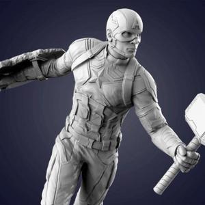 Captain America 3D Printing Figurine | Assembly