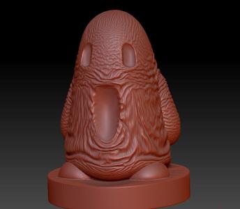 Sad Ghost Crying W Arms Base Wrinkles.stl