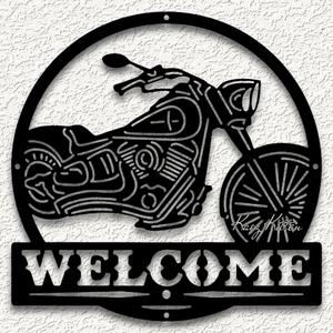 harley davidson welcome sign wall art HD motorcycle home decor