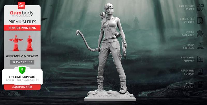 Lara Croft 3D Printing Figurine | Assembly