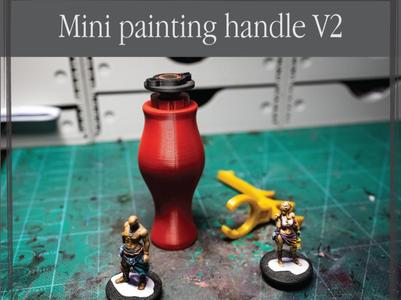Miniature painting handle V2 – magnets