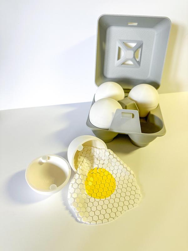 Fidget Fabric Fried Egg Set (play or coaster set)