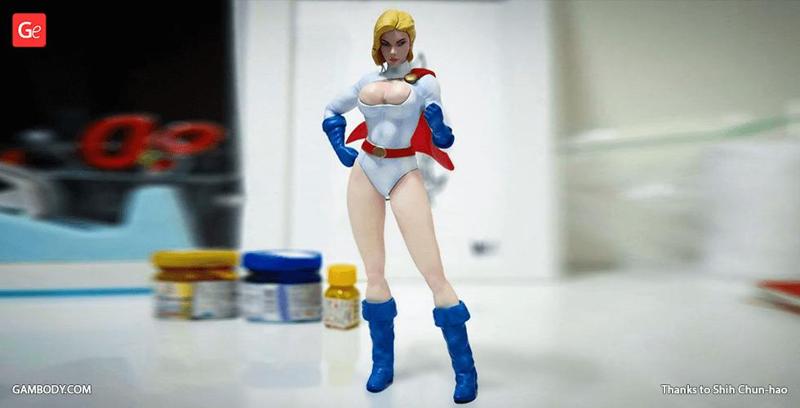 Power Girl 3D Printing Figurine | Assembly