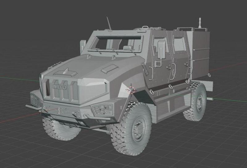 Iveco Manticor Armored Vehicle – 35th Scale 3D print model