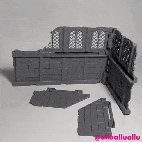 Folding Modular Terrain: Gothic Ruins Set