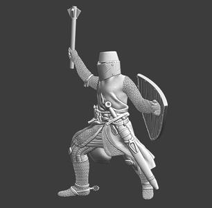 Medieval Crusader Knight – mace & shield