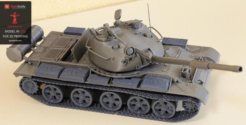 T-62 Tank 3D Printable Model | Assembly Model