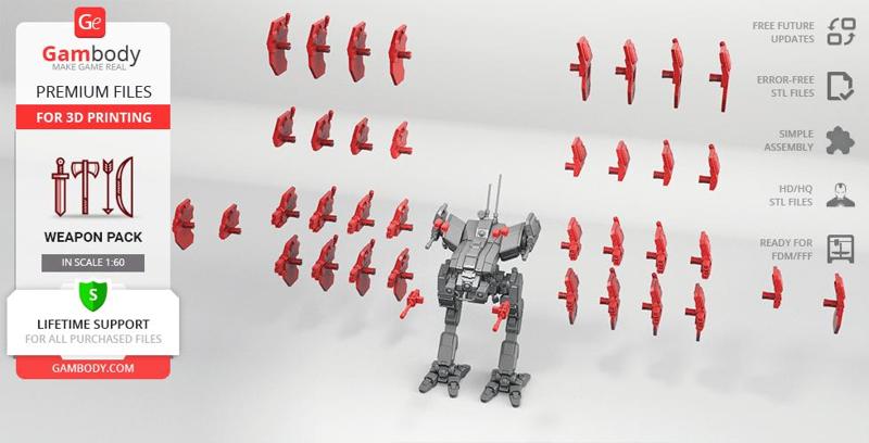 MWO Locust Weapon Pack for 3D Printing | Assembly