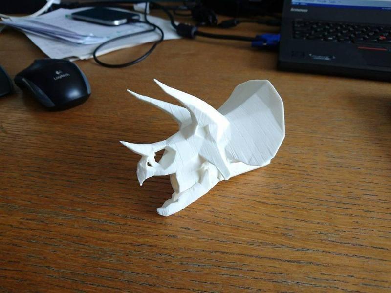 Low Poly Triceratops Skull Flash Hider
