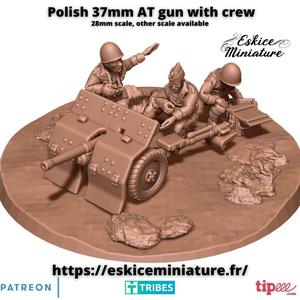 Polish 37mm AT gun with crew – 28mm