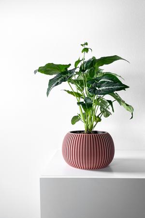 The Surno Planter Pot with Drainage Tray & Stand: Modern and Unique Home Decor for Plants and Succulents  | STL File