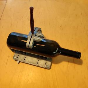 Frame for glass bottle cutter.