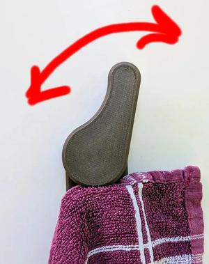 FirmGrip Towel Holder – Eccentric Clamp, No Springs, 100% 3D Printed