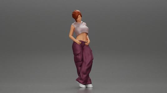 Chola girl Leaning On A Wall While Holding Her Legs Crossed