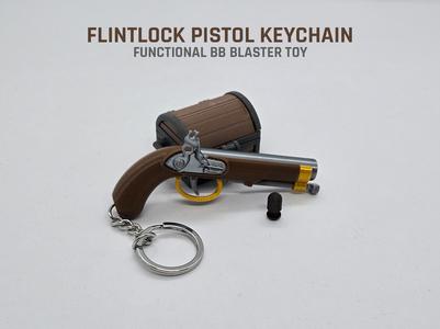 Flintlock Pistol Keychain — Functional Blaster Toy