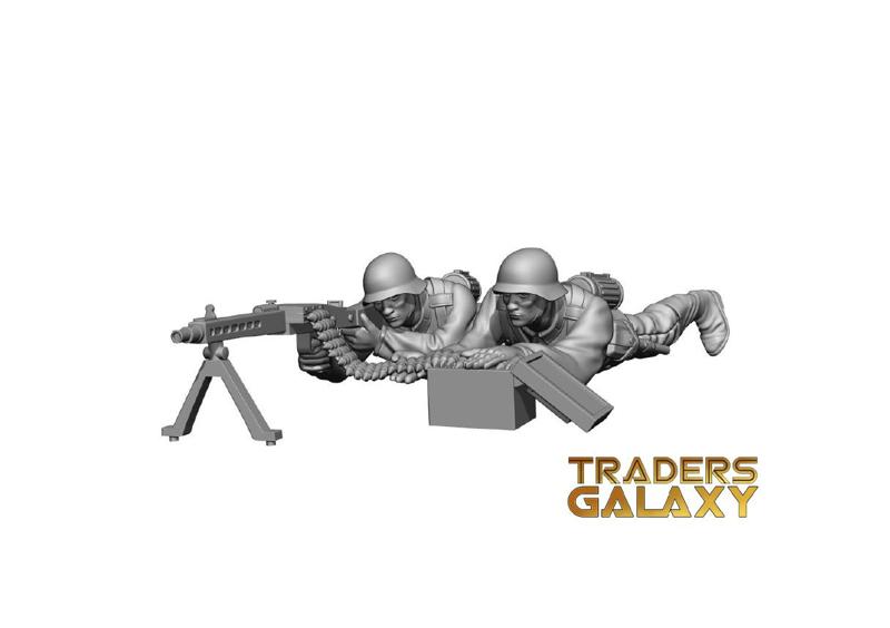WW2 German Machine Gun Team