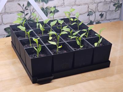 4×4 seedling tray with water reservoir