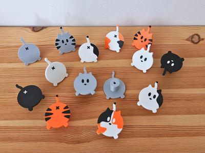 Cat shaped knobs