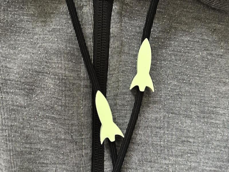 Rocket Hoodie Drawstring Beads