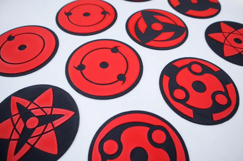 Posavasos de los Sharingan de Naruto | 10 unidades   