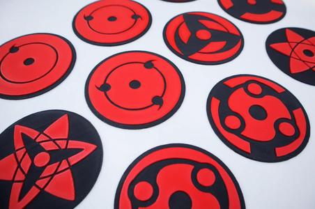Posavasos de los Sharingan de Naruto | 10 unidades