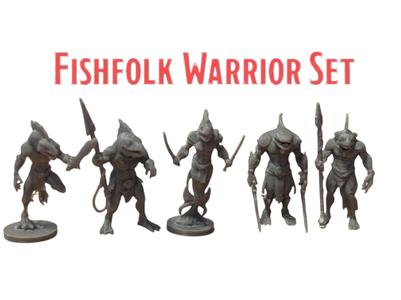 DnD Fishfolk Warriors Set Miniatures