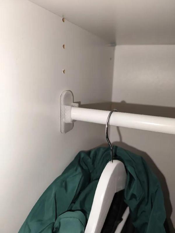 Cabinet hanger rod bracket   