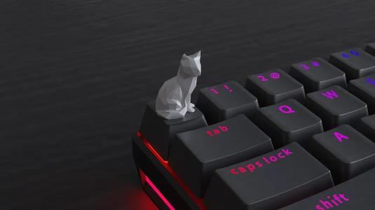 Keycap Low Poly Cat
