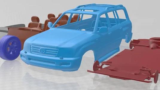 Toyota Land Cruiser J100 VX 2005 Printable Car