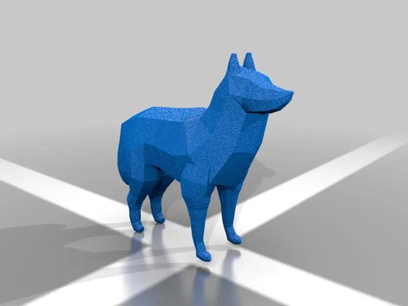 Low-Poly Husky Dog