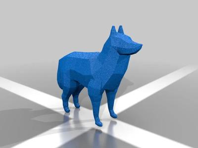 Low-Poly Husky Dog
