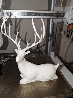 Low Poly Laying Christmas Deer