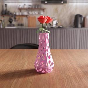 3D Unique Wireframe Vase STL File - Home Decor, Small Indoor Vase, 3D Printable Vase, Cute Vase, Gift for Her, 3D Printing