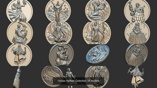 Orixas medals Colection 3D Model Collection