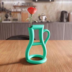 3D Water Jug Vase STL File - Indoor Decorative Vase, Modern Home Decor, Unique Water Pitcher Vase, Tabletop Vase Design, 3D Print File